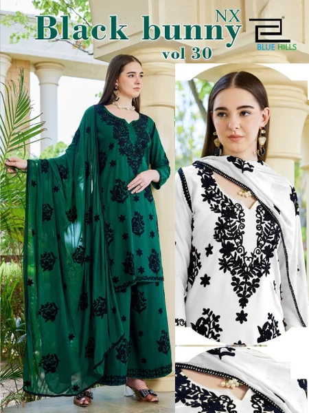 Black Bunny Vol 30 Nx By Blue Hills Rayon Plazzo Suits